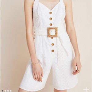 NWOT Anthropology White Romper